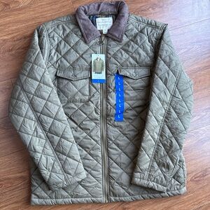 Weatherproof Men's Quilted Jacket - Khaki and Brown
